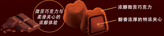 味苦巧克力与柔滑夹心的浓醇体验