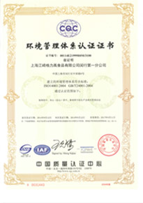 闵行第一工厂ISO14001证书